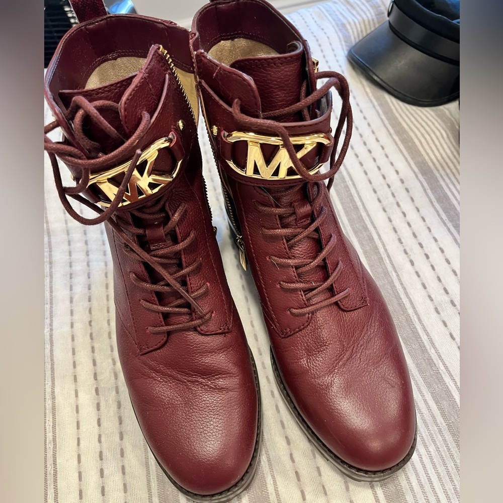 MICHAEL michael kors burgundy boots - Picture 2 of 5
